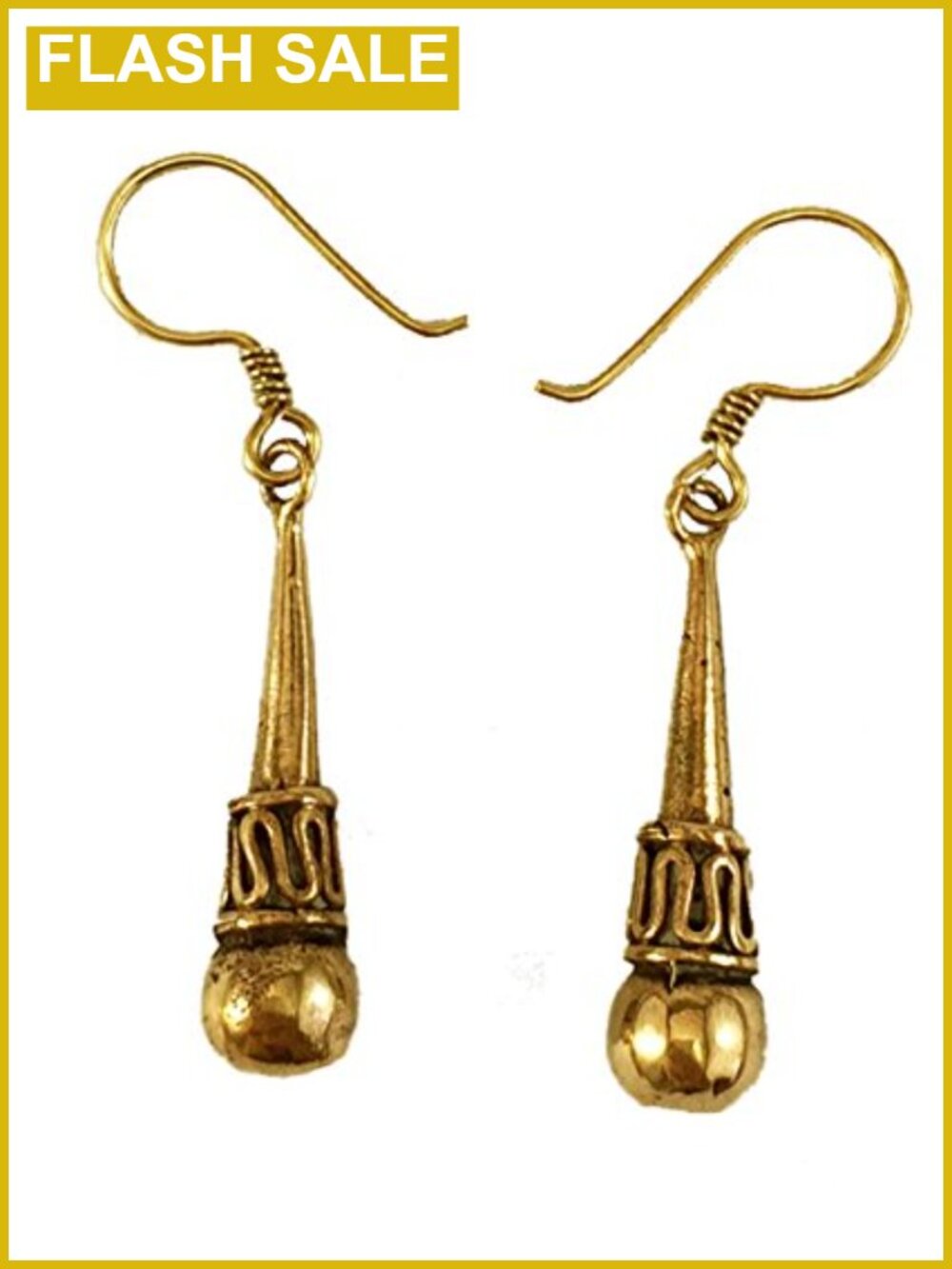 Bronze Drop Dangle Earrings French Wire Lightweight Vintage